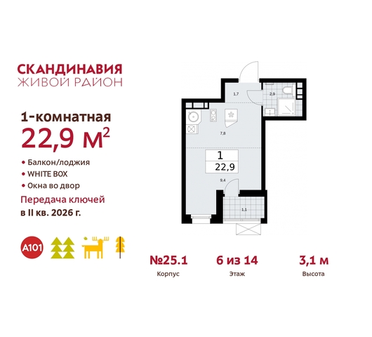 жилой район «Скандинавия» б-р Скандинавский 25/1 Сосенское, Бутово фото