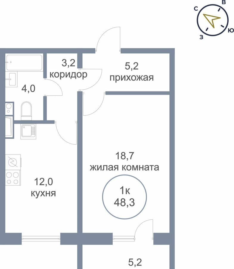 квартира г Нефтеюганск ЖК в 4 мкр., 4 д. 4, 4-й микрорайон фото 1