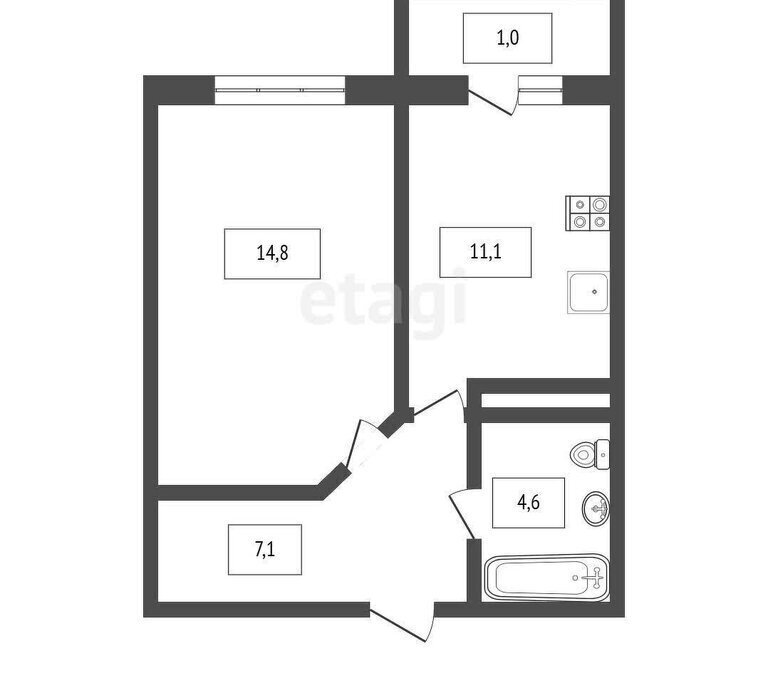 квартира г Новороссийск ул Куникова 55к/2 фото 16