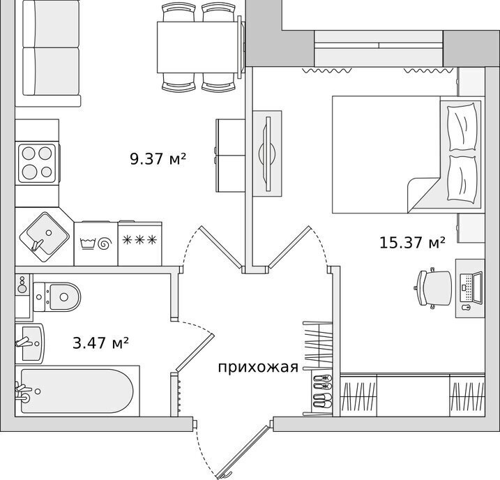 квартира г Санкт-Петербург метро Елизаровская ул Невзоровой 9 фото 2