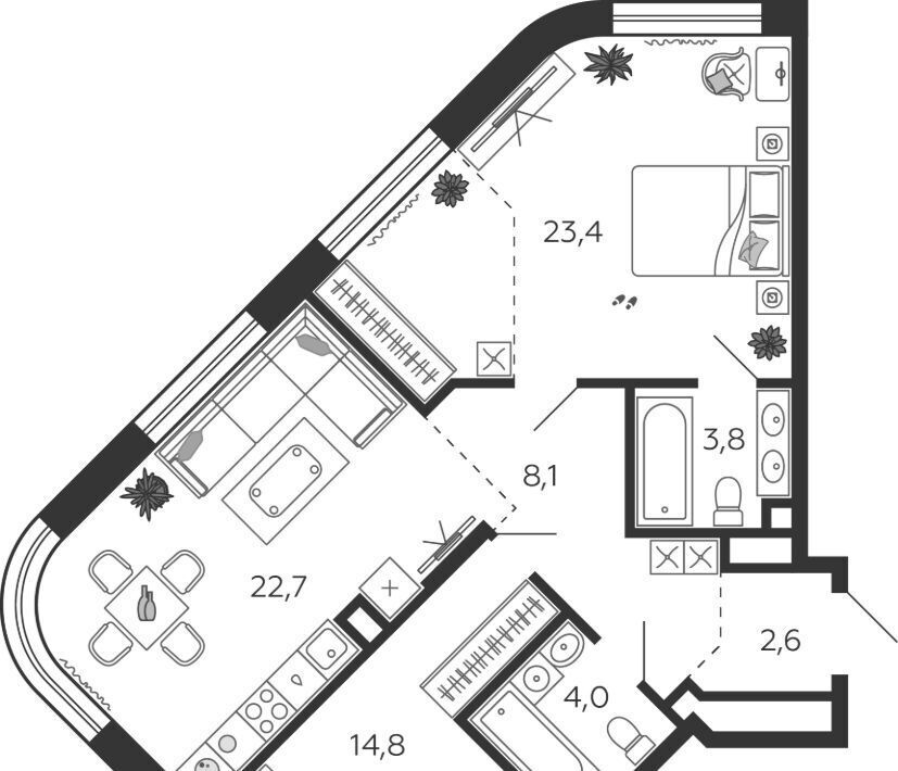 квартира г Москва метро Технопарк ЖК Шагал 2-я оч., к 1. 2 фото 1