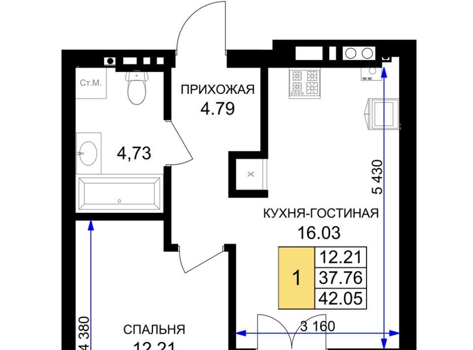 квартира р-н Гурьевский г Гурьевск ЖК «Включи» фото 1