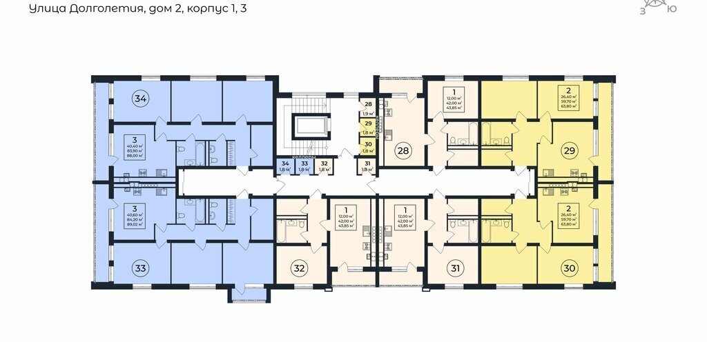 квартира р-н Ковровский п Доброград ул Долголетия 2к/3 фото 14