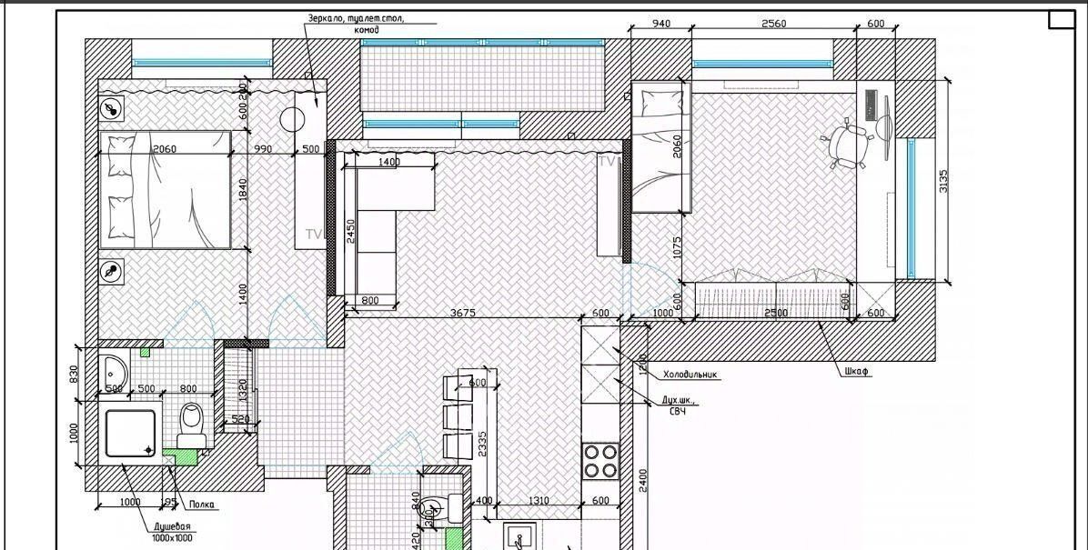 квартира г Новосибирск Заельцовская ул Аэропорт 1/5 фото 3