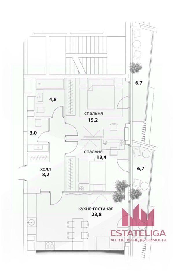 квартира г Москва метро Раменки ЗАО ул Лобачевского 120/2 ЖК «Событие» Московская область фото 2