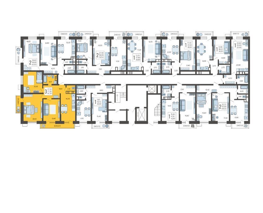 квартира г Краснодар микрорайон 9-й километр ул Ярославская 115к/2 фото 2