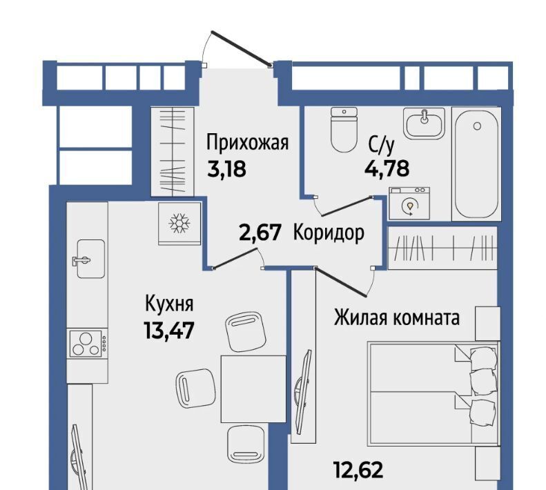 квартира г Екатеринбург Уралмаш ул Калинина 55 фото 9