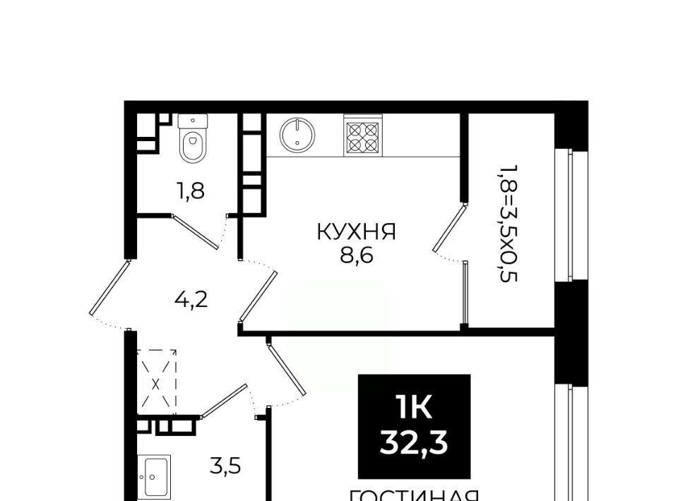 квартира г Ставрополь ул Южный обход 65к/1 фото 1