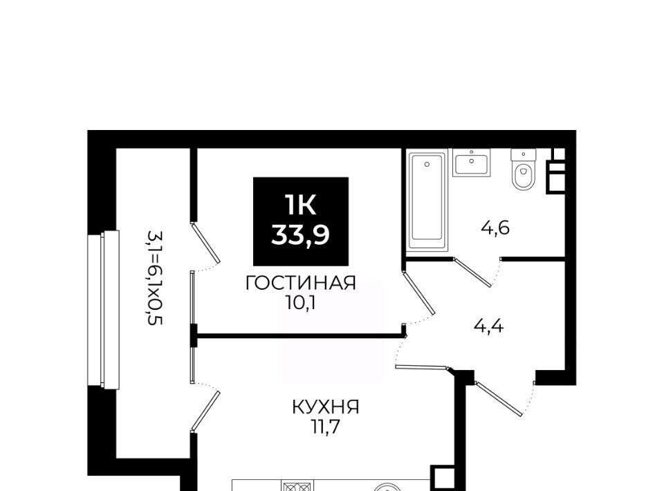 квартира г Ставрополь ул Южный обход 65к/1 фото 1