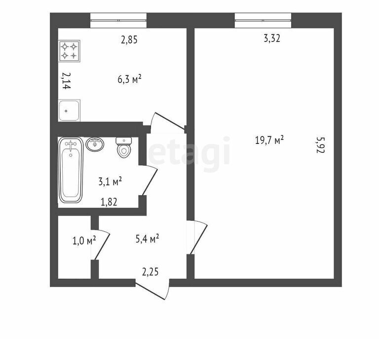 квартира р-н Мелеузовский г Мелеуз мкр 31-й 11 фото 17