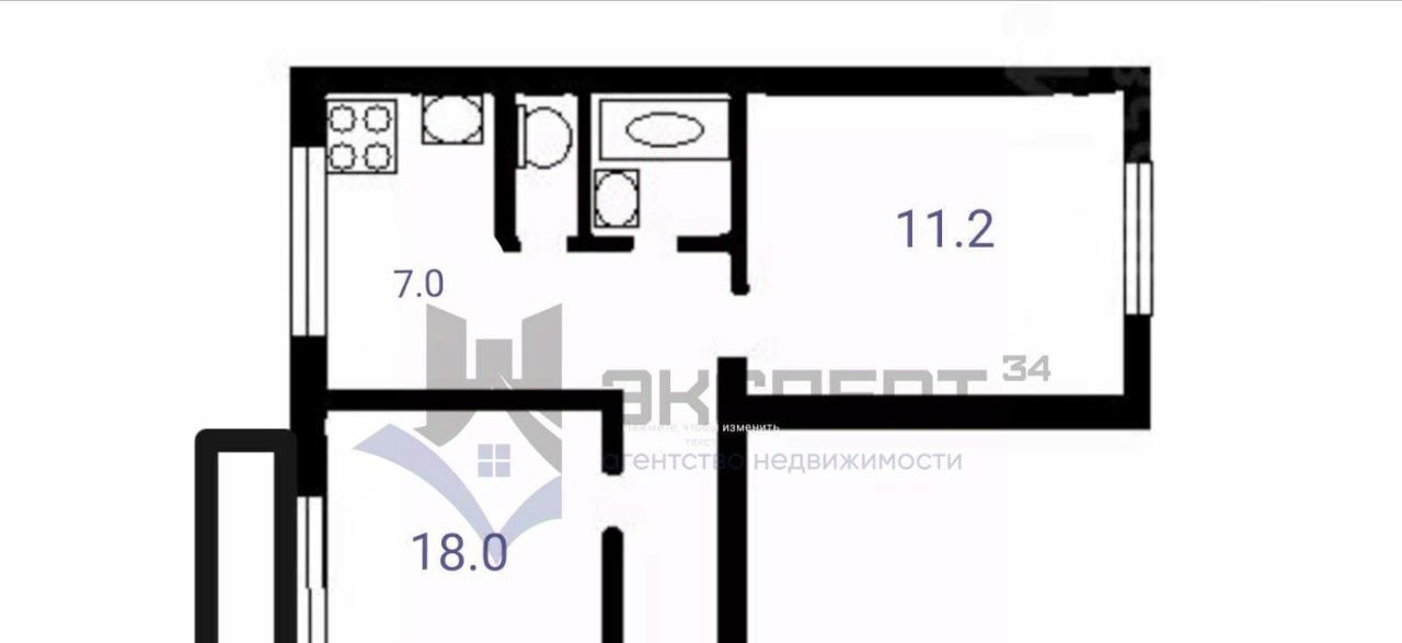 квартира г Волгоград р-н Краснооктябрьский пр-кт им. В.И. Ленина 123 фото 9