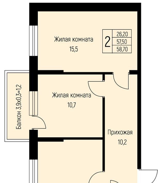 квартира г Краснодар п свх Прогресс п Березовый р-н Прикубанский ЖК Прогресс фото 1