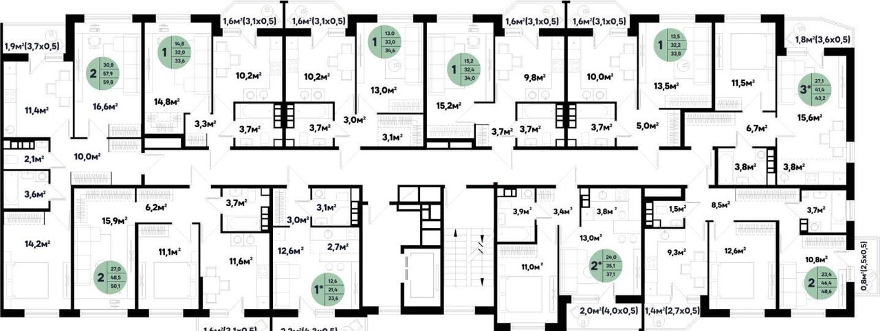 квартира г Краснодар р-н Прикубанский ул им. генерала Корнилова 14к/1 фото 2