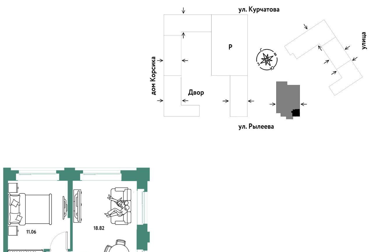 квартира г Тюмень р-н Калининский ул Краснооктябрьская 10к/2 фото 1