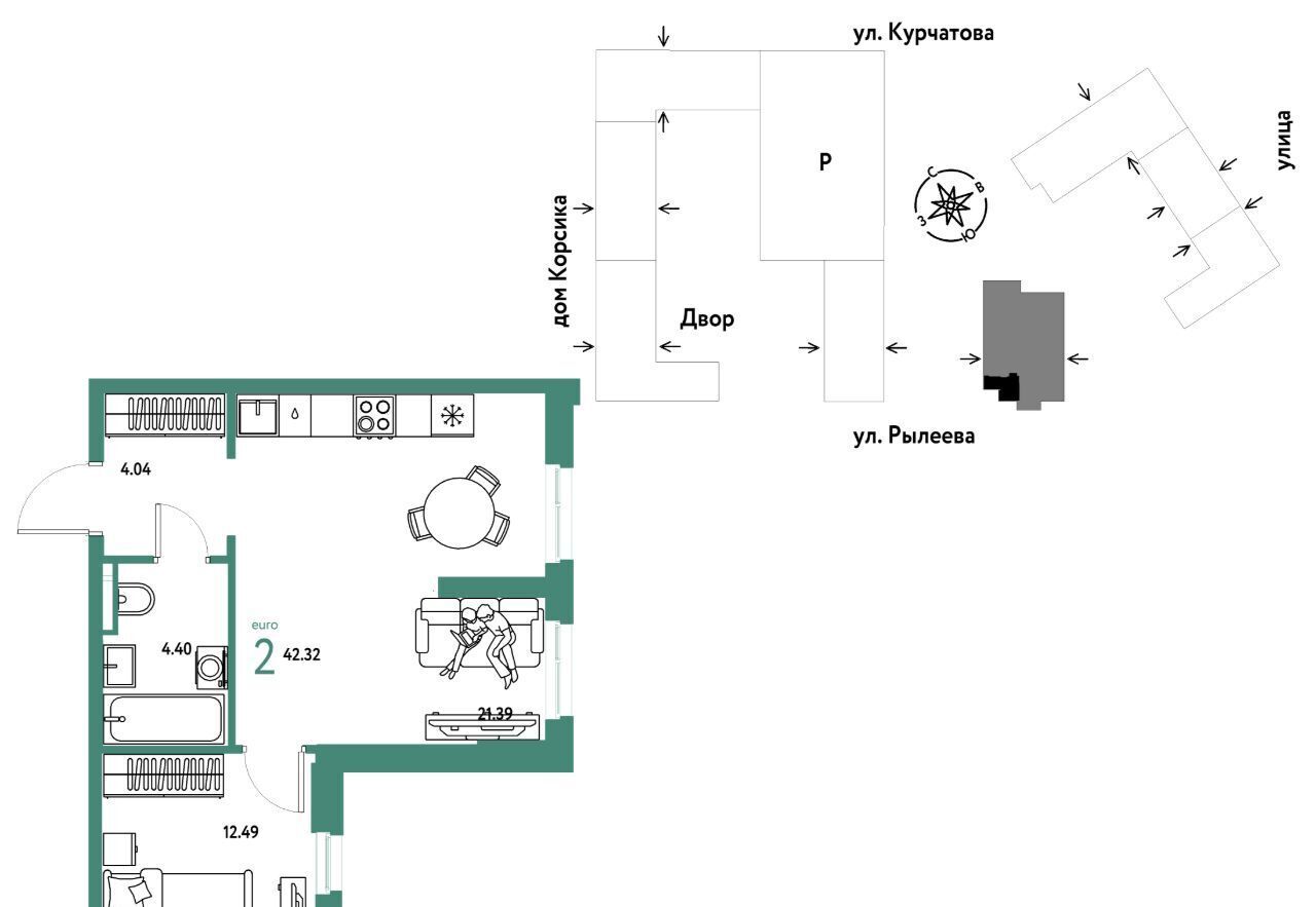 квартира г Тюмень р-н Калининский ул Краснооктябрьская 10к/2 фото 1