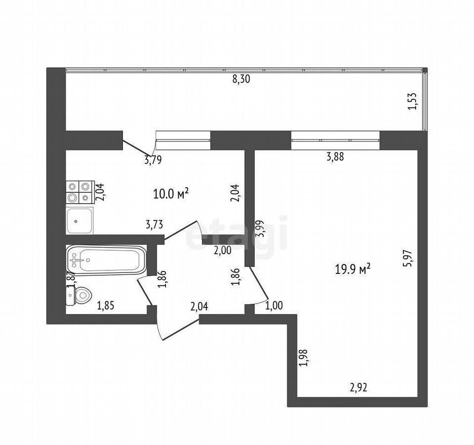 квартира г Стерлитамак Советский ул Набережная 3/2 фото 18