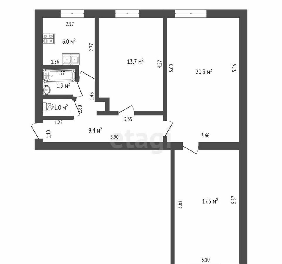 квартира г Стерлитамак Михайловский ул Шафиева 11 фото 17