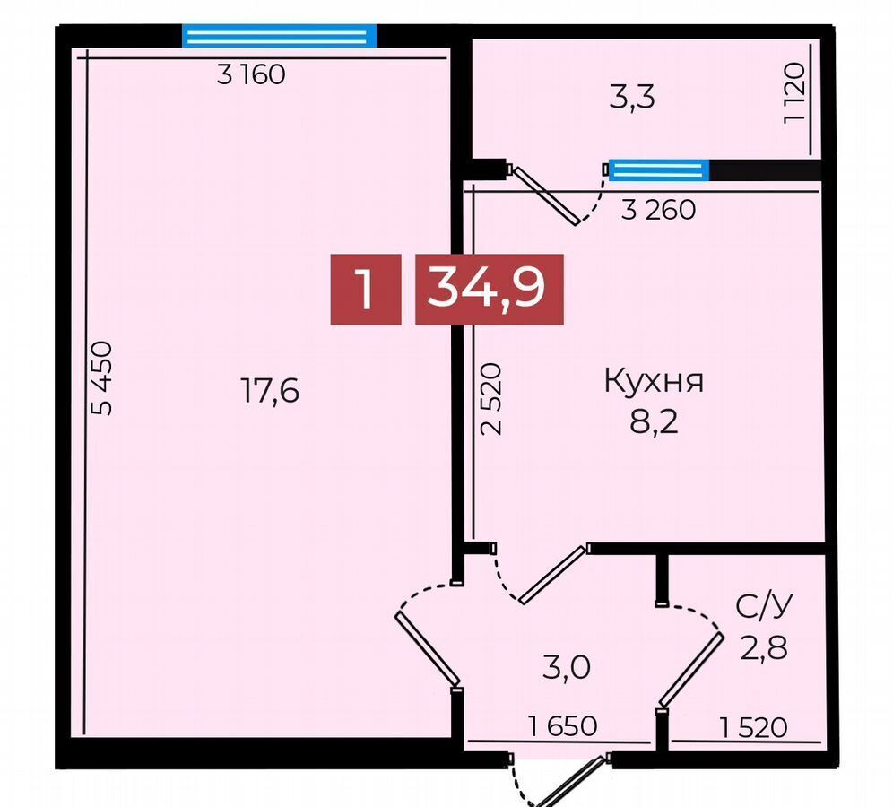 квартира г Невинномысск ул Калинина 216 р-н микрорайон 101 фото 3