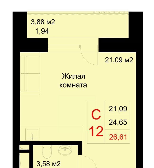 квартира г Казань ул Рауиса Гареева 78б Проспект Победы фото 1