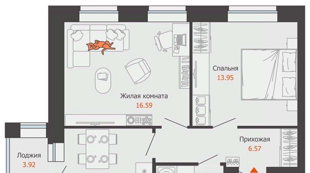 квартира г Киров р-н Ленинский ЖК Урванцево Знак жилой комплекс фото 1