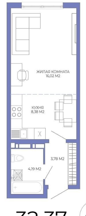 квартира г Пенза Пенза-4 ул Побочинская 1 р-н Октябрьский фото 6