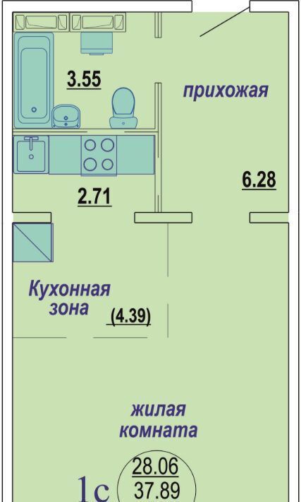 квартира г Новосибирск Студенческая ул Виктора Шевелева 18/1 фото 15