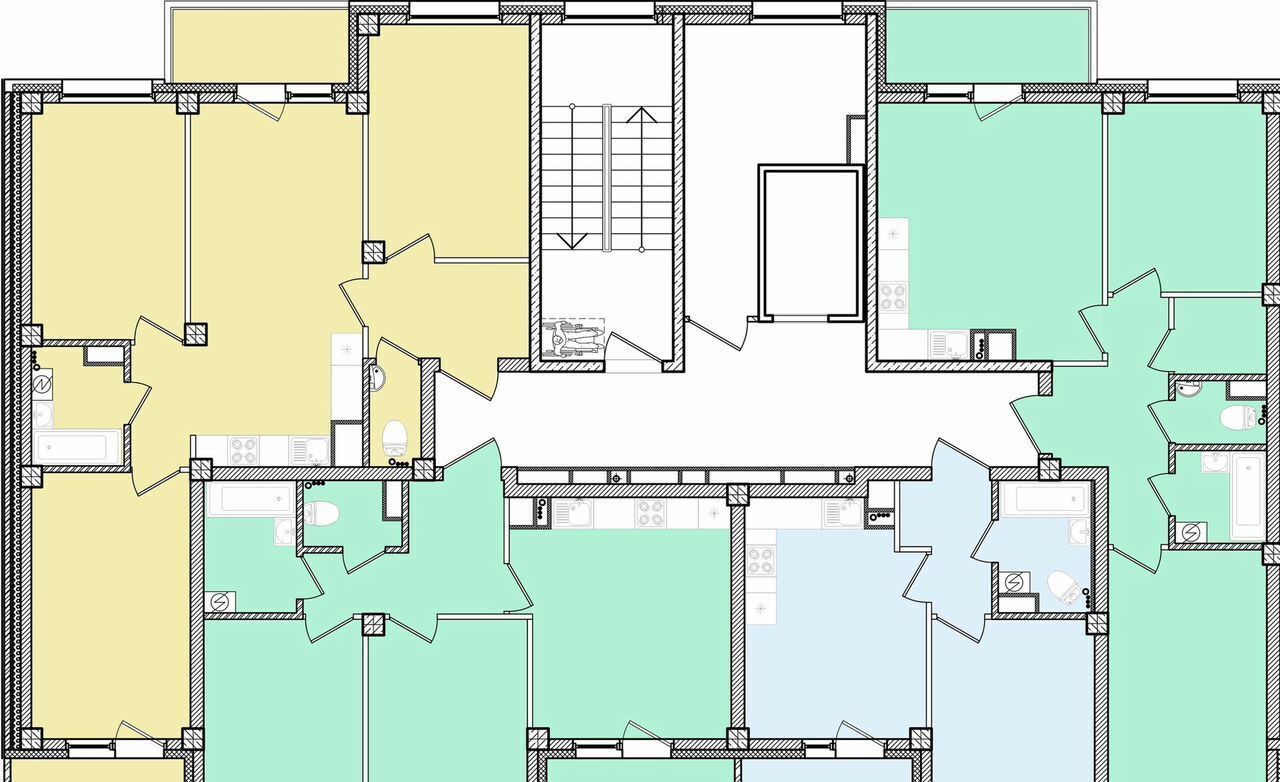 квартира г Псков Завокзалье ш Крестовское з/у 6, секц. 1-4 фото 2