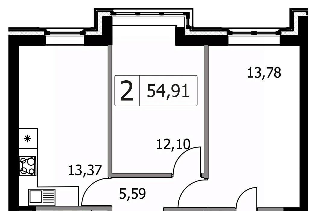 квартира г Москва п Внуковское ЖК «Городские истории» метро Рассказовка к 1 фото 2