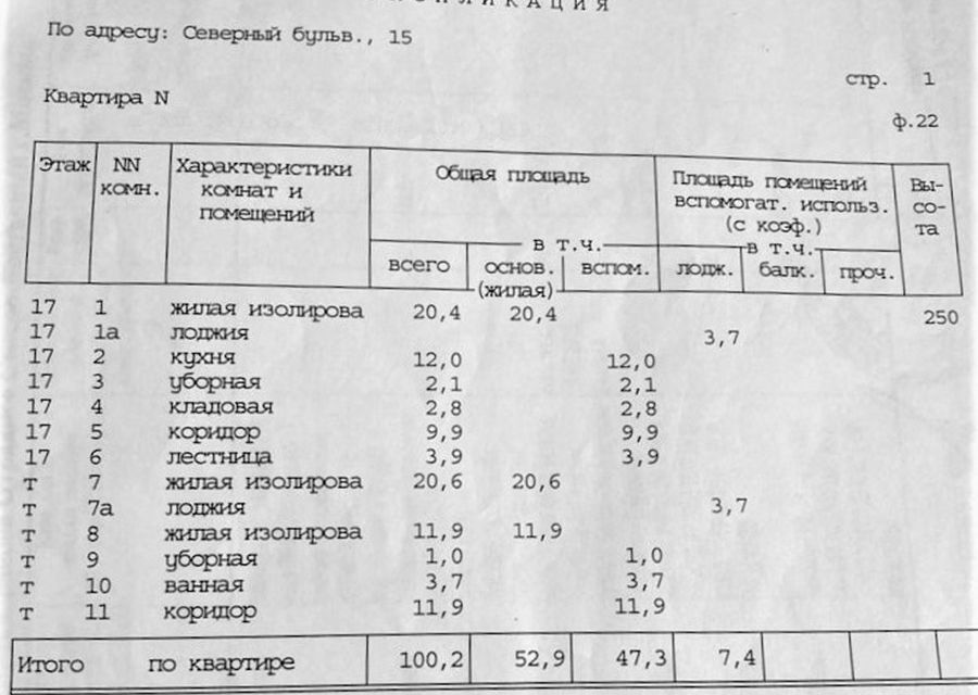 квартира г Москва б-р Северный 15 Северо-Восточный административный округ фото 5