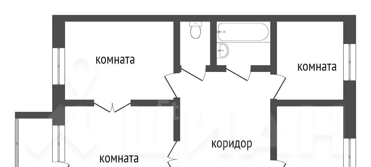 квартира г Томск р-н Кировский ул Вершинина 54 фото 2