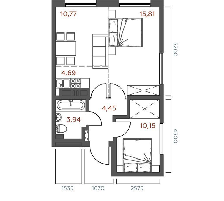 квартира г Иркутск ул 6-я Советская 2 фото 1