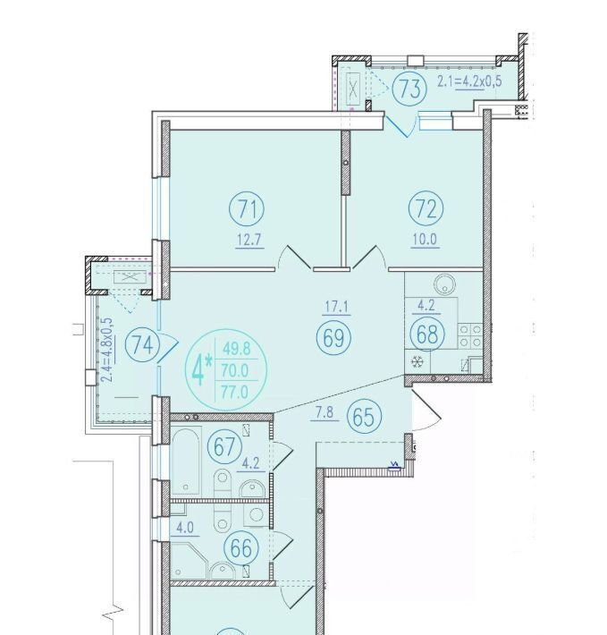 квартира г Ростов-на-Дону р-н Советский ул Благодатная 164 фото 1