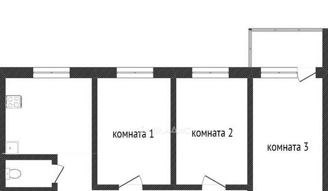 квартира г Улан-Удэ р-н Октябрьский ул Строителей 26 фото 2