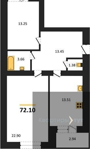 квартира г Воронеж пер Здоровья 90г/1к 2 фото 1