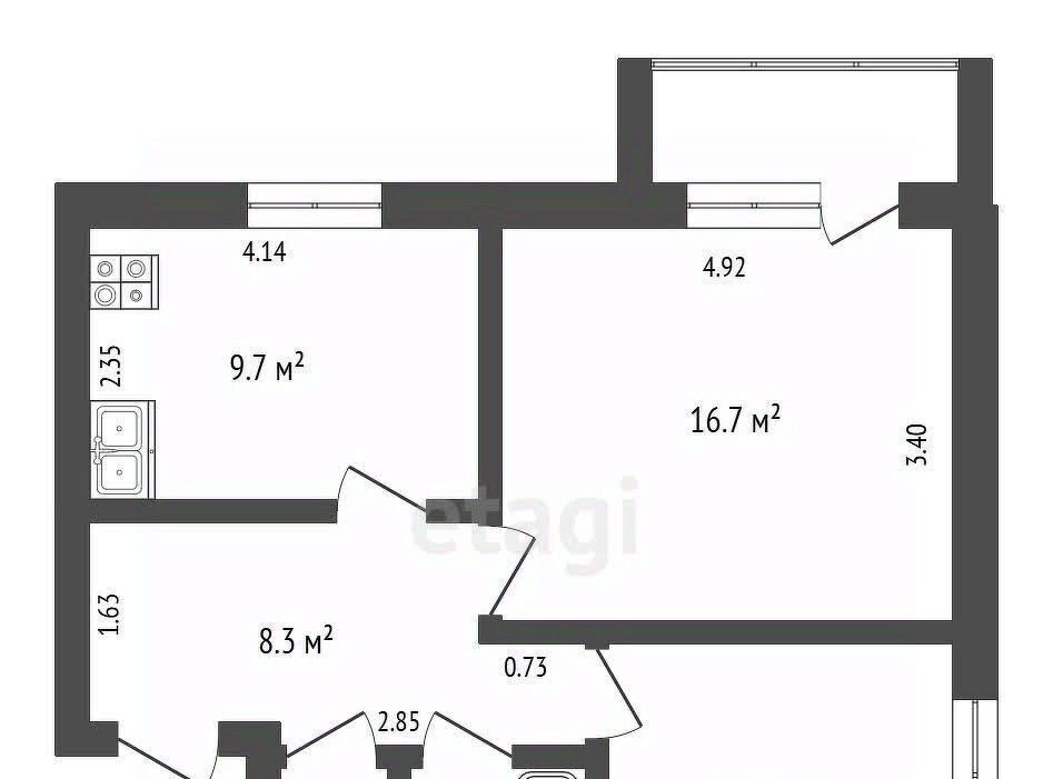 квартира р-н Бирский г Бирск ул Чеверева 140а фото 15