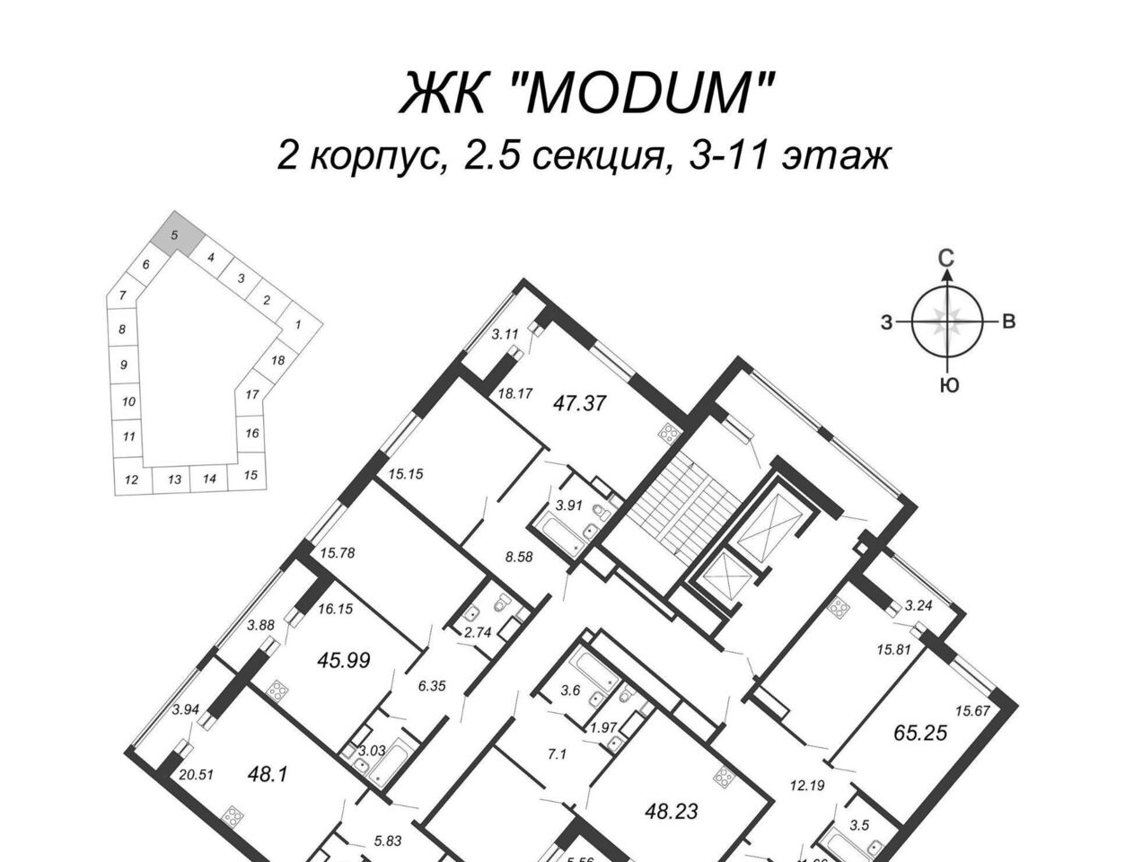 квартира г Санкт-Петербург метро Комендантский Проспект пр-кт Авиаконструкторов 54 фото 2