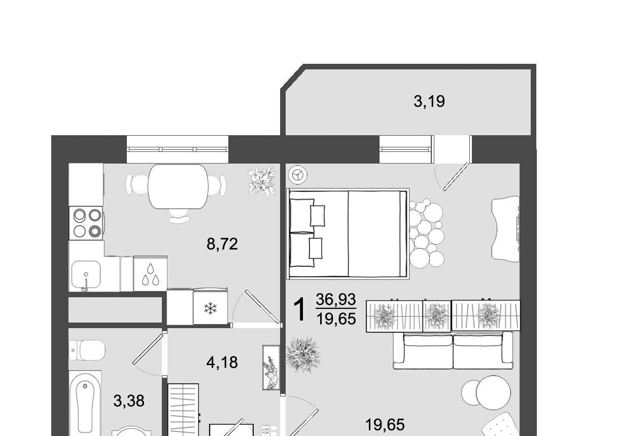квартира г Клин п Майданово 4к 2 фото 1