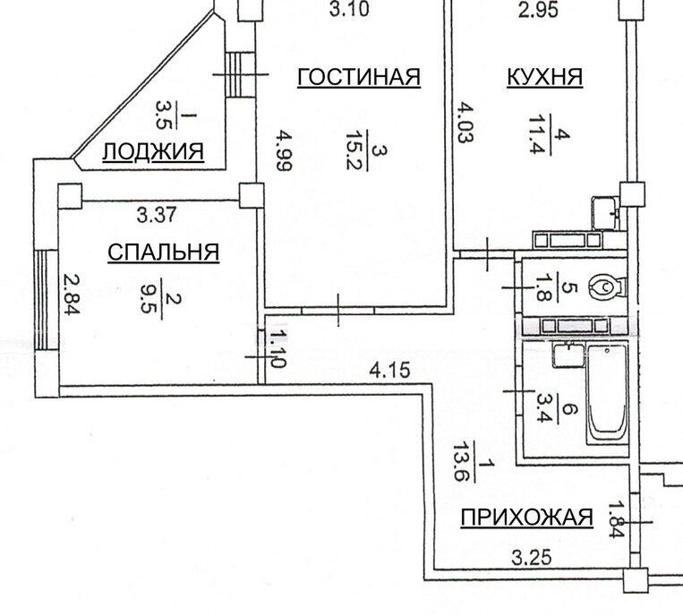 квартира г Томск ул Архитекторов 4 фото 18