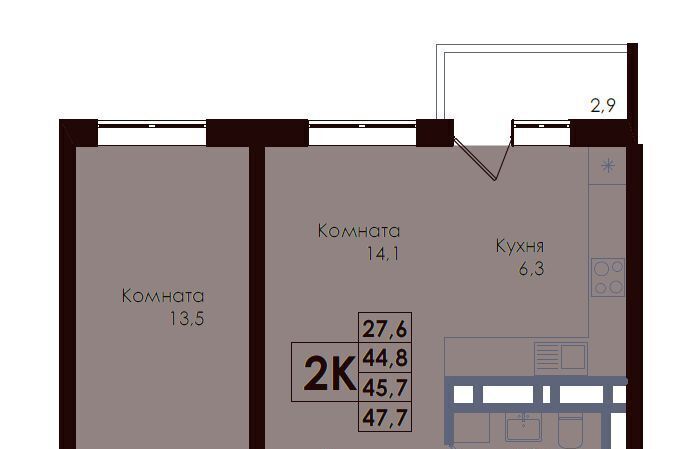 квартира г Ростов-на-Дону р-н Советский Западный ЖК ACADEMIA фото 1