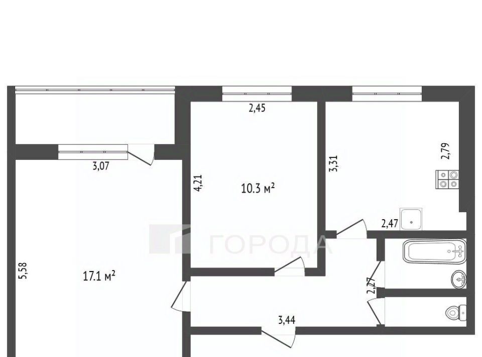 квартира г Новокузнецк р-н Заводской ул Клименко 12 фото 30