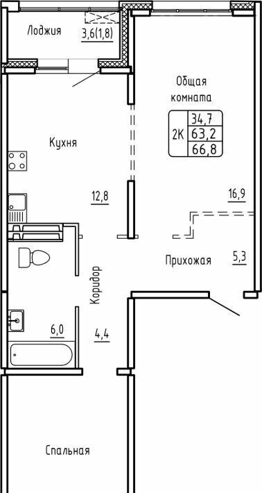 квартира г Новосибирск метро Площадь Гарина-Михайловского фото 1