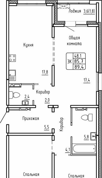 квартира г Новосибирск метро Площадь Гарина-Михайловского фото 1