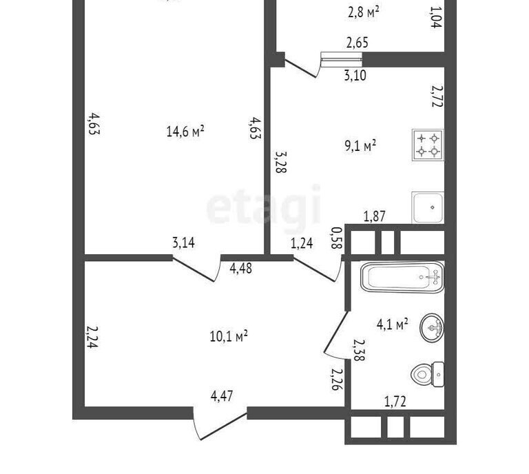 квартира г Уфа ул Гази Загитова 11/2 фото 29