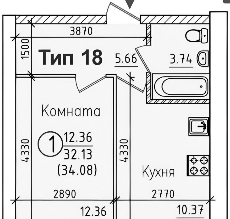 квартира г Сыктывкар ул Домны Каликовой 58 фото 2