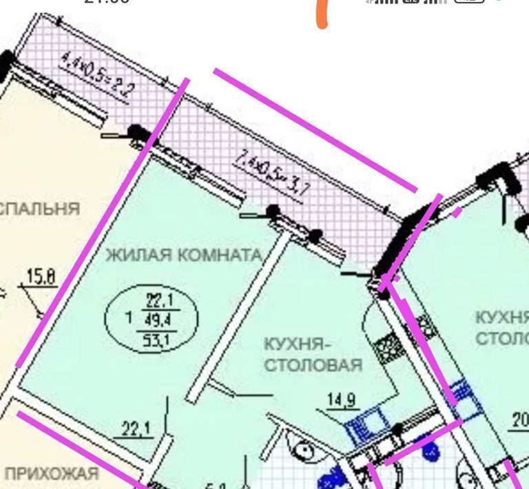 квартира г Краснодар р-н Центральный ул Кубанская Набережная 31/1 Западный фото 2