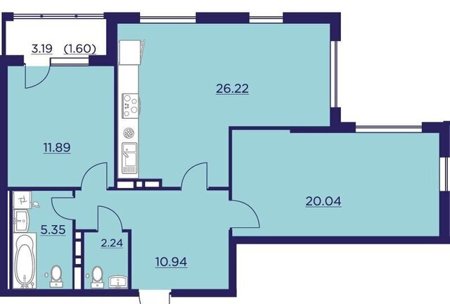 квартира р-н Центральный ул Ломоносова 116/1 д. 116а, 116б, 116в фото