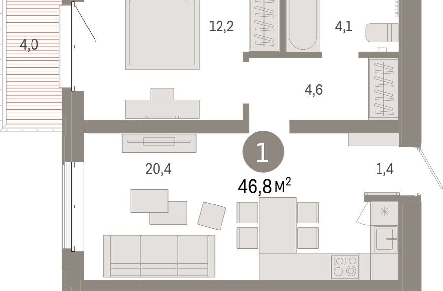 квартира г Тюмень жилой комплекс На Минской фото 2