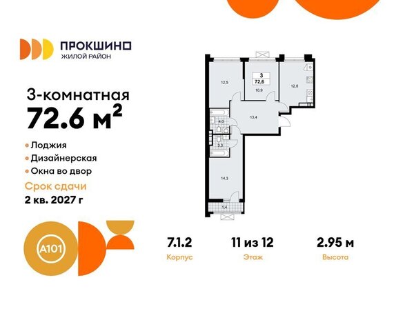 ЖК Прокшино 1/1 метро Прокшино метро Коммунарка ТиНАО 7. фото