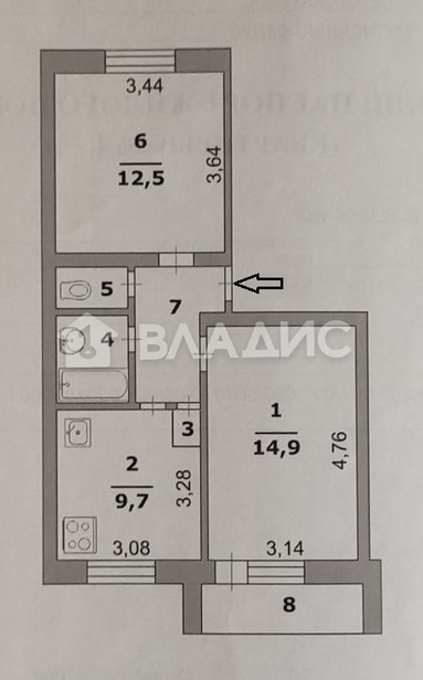 квартира г Белгород Восточный ул Вокзальная 33а фото 14