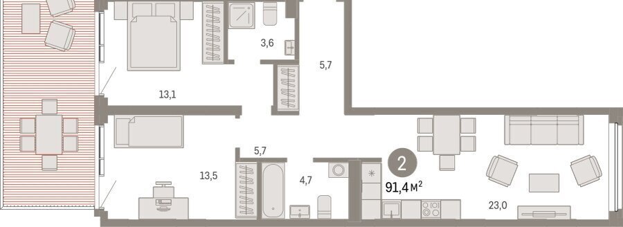 квартира г Екатеринбург р-н Чкаловский Ботаническая ул Мраморская 27/2 жилой район «Шишимская горка» фото 2